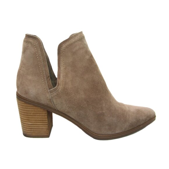 Steve Madden Havannah Womens Size 11 Suede 3" Heeled Booties Ankle Boots Taupe - Picture 4 of 9